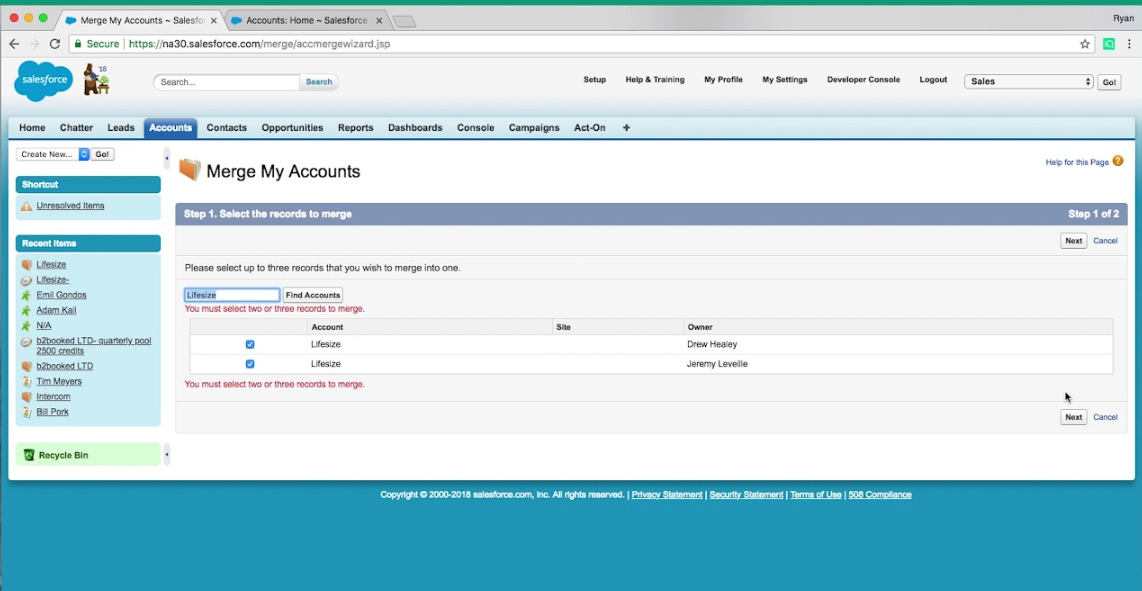 Can You Merge Accounts in Salesforce?