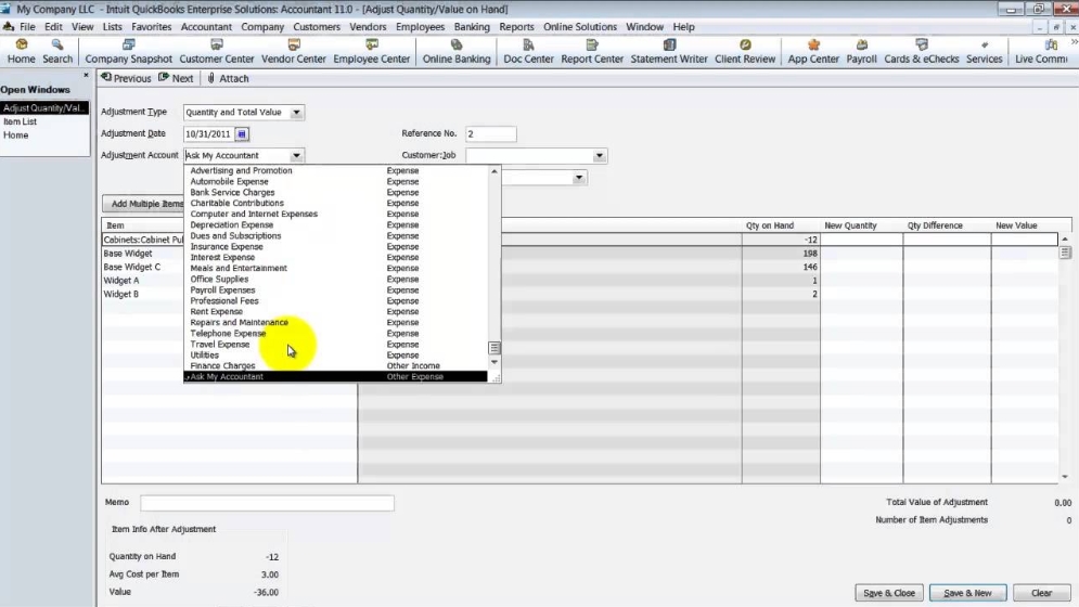 How to Adjust Inventory in Quickbooks Pos