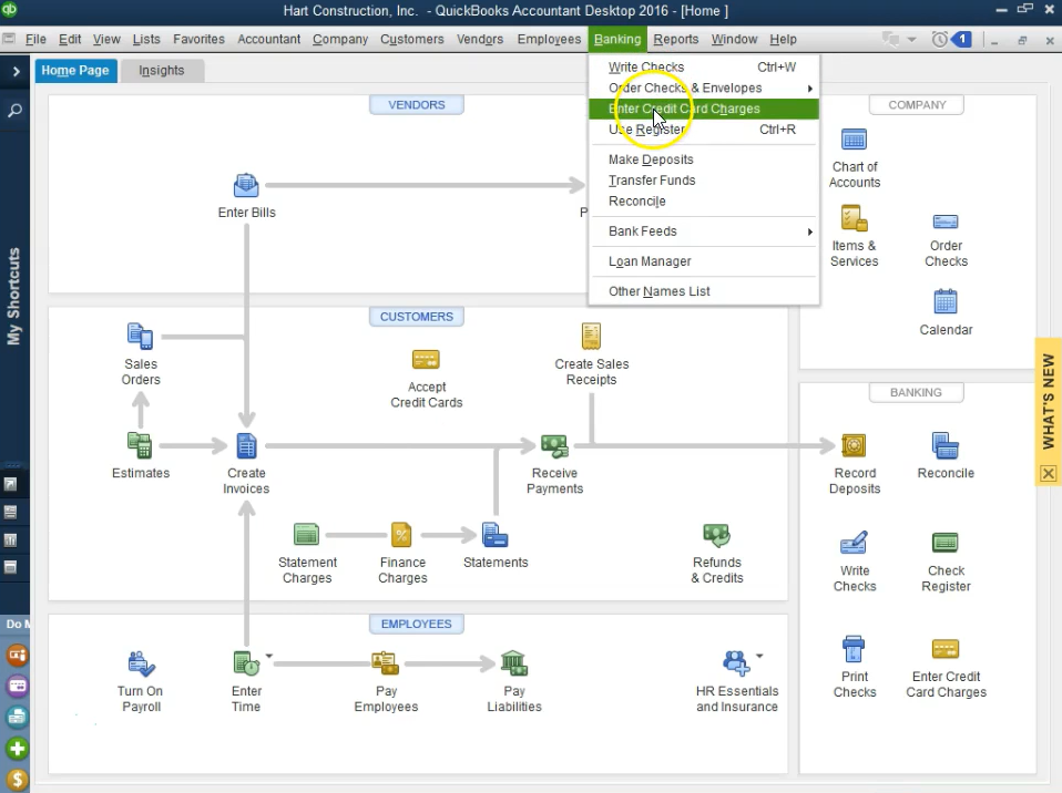 How to Enter Credit Card Charges in Quickbooks Online