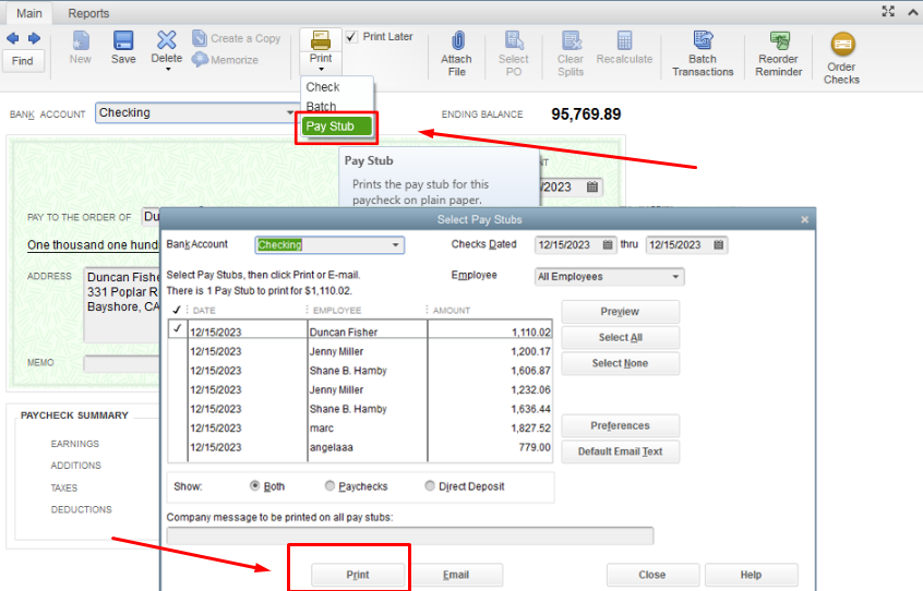 How to Reprint Checks in Quickbooks?