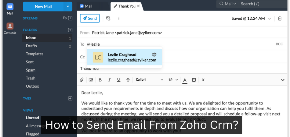 How to Send Email From Zoho Crm?
