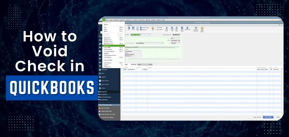 How to Void Check in Quickbooks