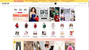 shein website. 