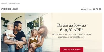 Wells Fargo Personal Loan website.