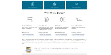 Wells Fargo Personal Loans website.